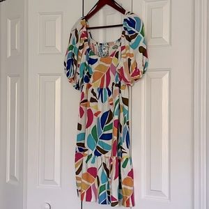 NWT Colorful linen/rayon dress from Tabitha Brown collection at Target.  Small.